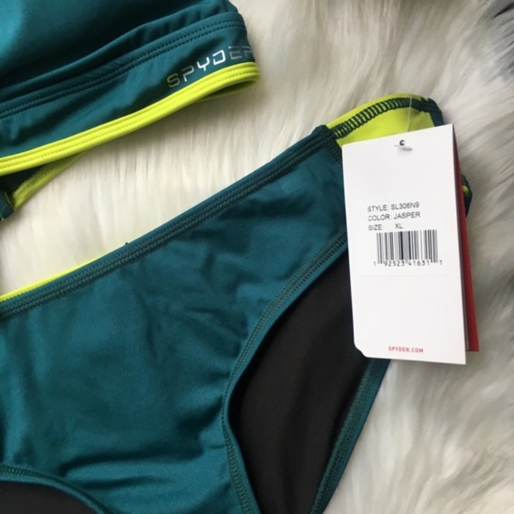 SPYDER 2 Piece Bikini Zip Top & Bottom LARGE NWT - Picture 9 of 16